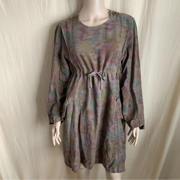 Isabel Marant Etoile earth toned tie dye linen viscose dress - Picture 2 of 16